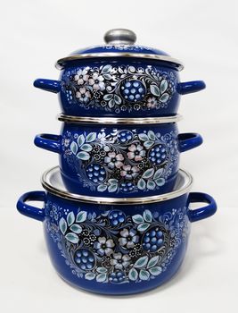 Набор №07 "Вологодский сувенир" 8КА071М (3к.: 1,5/2/4л.) ярко-син. Чер