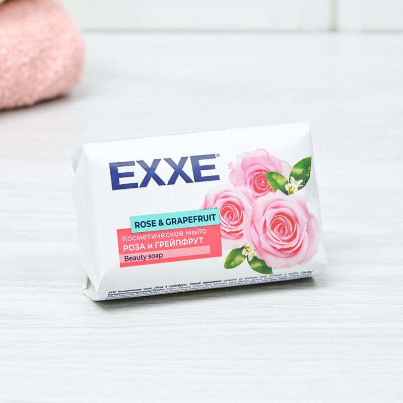Мыло косметическое EXXE  "Роза и грейпфрут" 7683 (90г.) (Арвитекс)