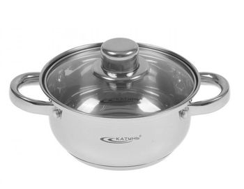 Кастрюля нерж.  1,6л. ГРЕТТА d16см. КТ04-D-16 (008754)