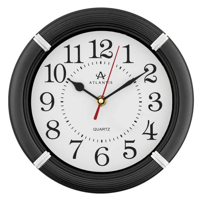 Часы настенные TLD-6049 "Atlantis" black (24*24*4,5см) А