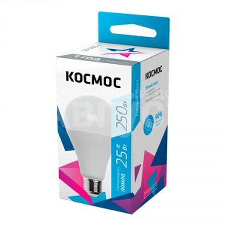Лампа светодиодная Космос 25Вт. А65 Е27 3000К
