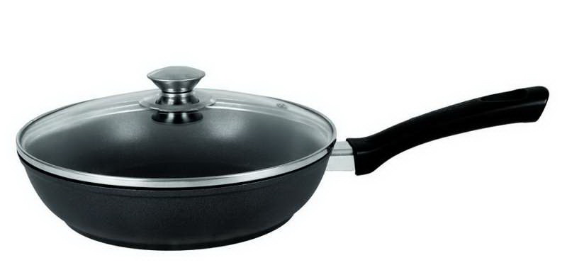 Сковорода Кукмор d220/60мм. с223а (а/пр. стекл/крышк.)