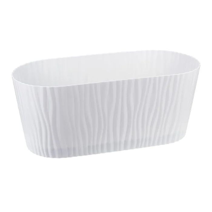 Кашпо ВОЛНА  4,2л. овал. с вкладышем КН3191Б (Белый)