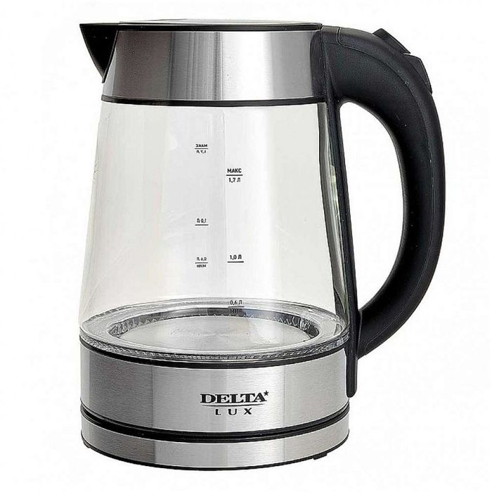 Чайник эл. DE-1004 2,2кВт. 1,7л. стекло диск,