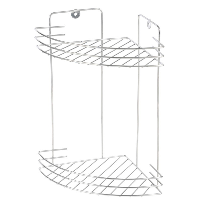 Полка д/ванной угл. 2-х ярусная VENTO 310846 (19*19*30см) Скр.