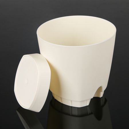 Горшок д/цв. "Amsterdam" 1,35л. d140мм. ПЦ6199СЛ прикорн.полив (Сливочный)