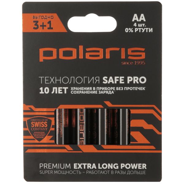 Батарейки POLARIS PB AA PREMIUM щелочные (4шт/уп)