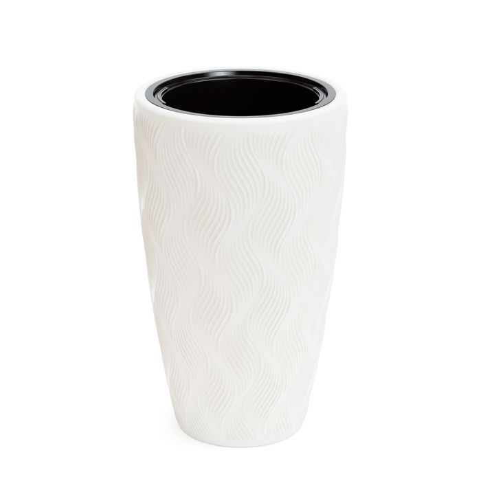 Кашпо д/цв. "Флэйм" 24,0л. (со вставкой 207*173мм) М8883 (белый)