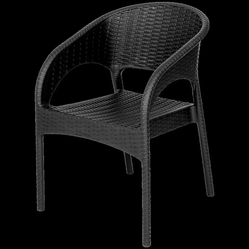 Кресло "RATTAN" Ola Dom 1475 (антрацит) (А-П)