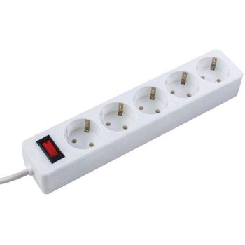 Сетевой фильтр 5м. 5роз. ПВС 3*0,75 (белый) "Космос"