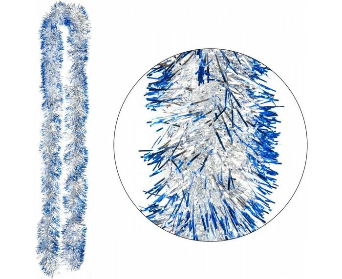 Мишура 2,0м. 6 слоев 106420 SYMTA-1623100 (розовый с бел. окант.)СКР