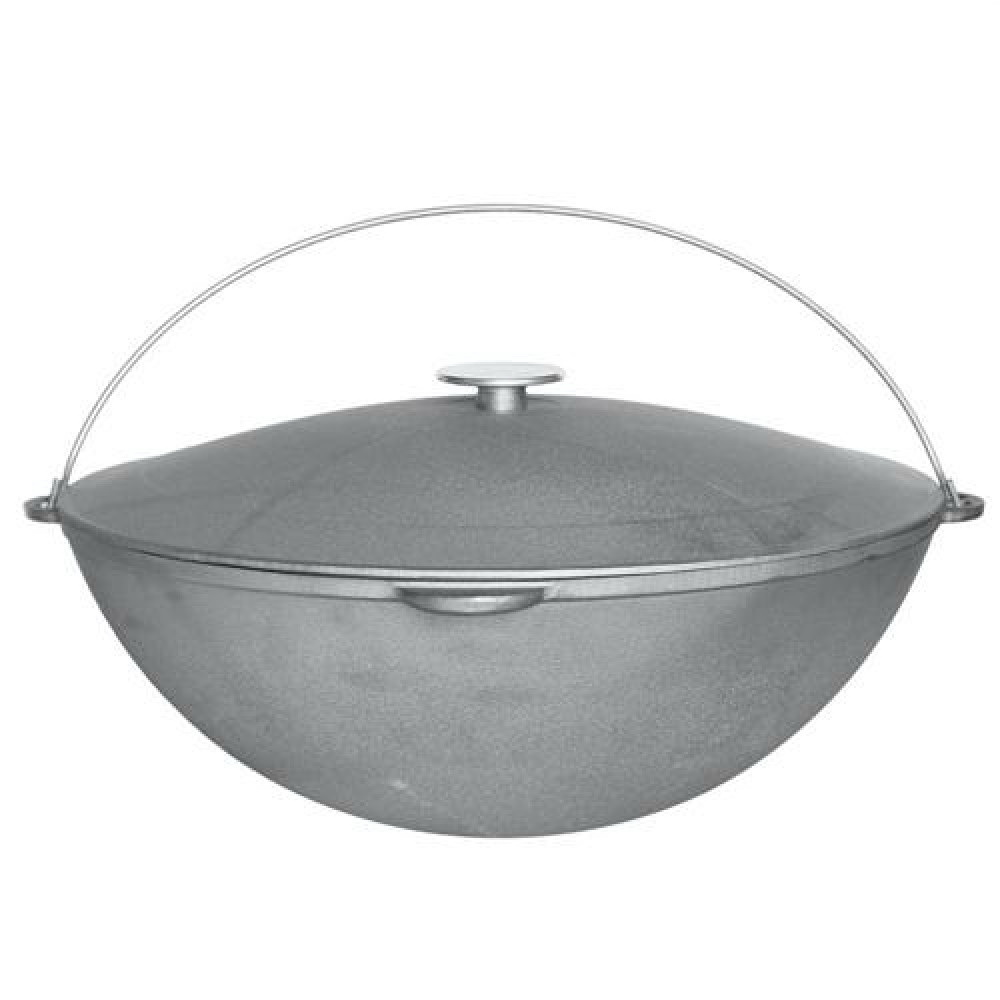 Казан чуг. Укр. 15,0л. "Туризм" походный d45см. 0915/1615-6 (с ал. крышк.)