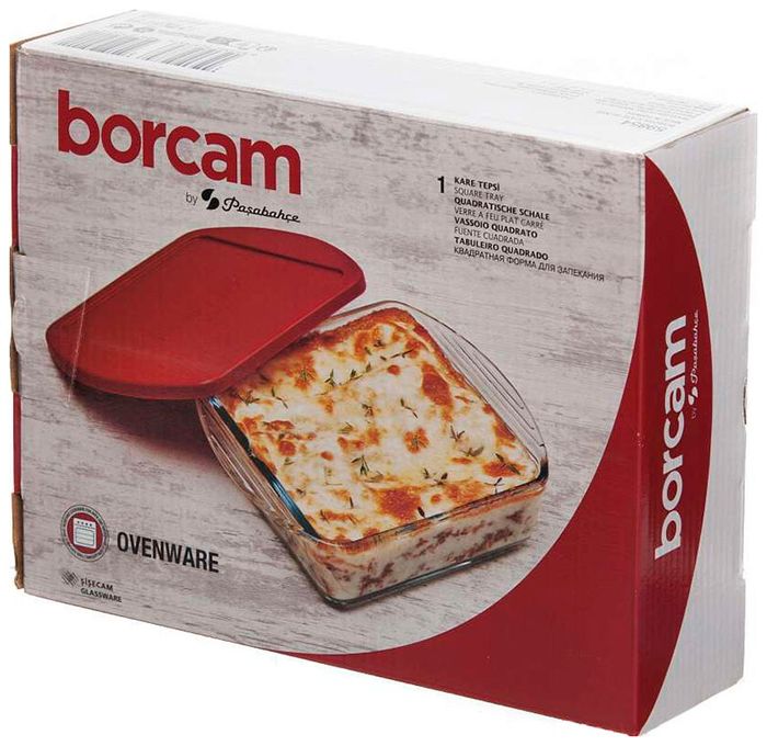 Форма д/СВЧ 1,04л. 59854К квадрат (с крышкой) 210*165мм Турция