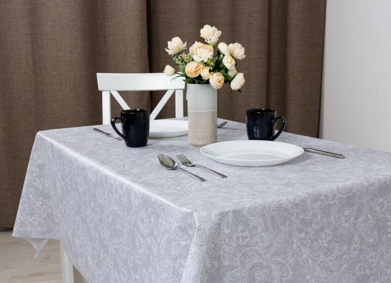 Клеенка АЛЕГРА Полынь, сер (1,6*24м.) 13927 .