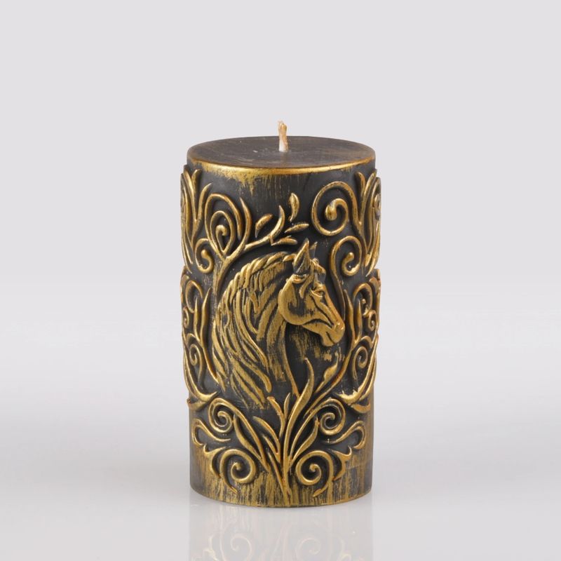 Свеча "Столбик с лошадью" 25571 (бронза)