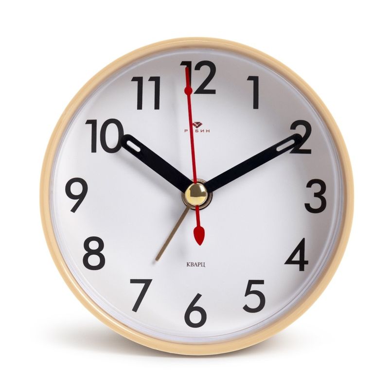 Часы-будильник В7-005 "Рубин" корпус бежевый "Классика"