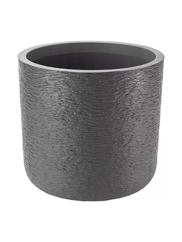 Кашпо СЛАНЕЦ 24,0л. d38,0см. КН3201Г с вставкой (Графитовый)