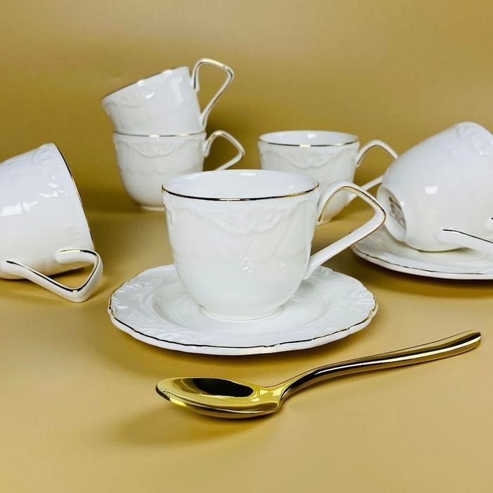 Кофейный сервиз 109-235 12пр. "Крокус золото" (подар. уп.)