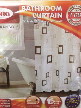 Занавес д/ван.комн. 180*180см. "Графика" РН94 А