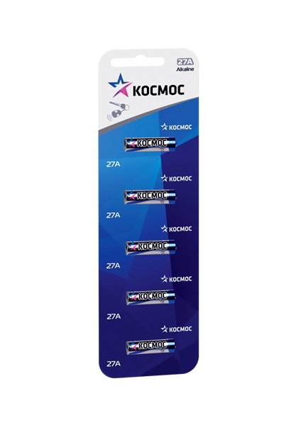 Батарейки Космос 27А 5*BL (480шт/уп.)