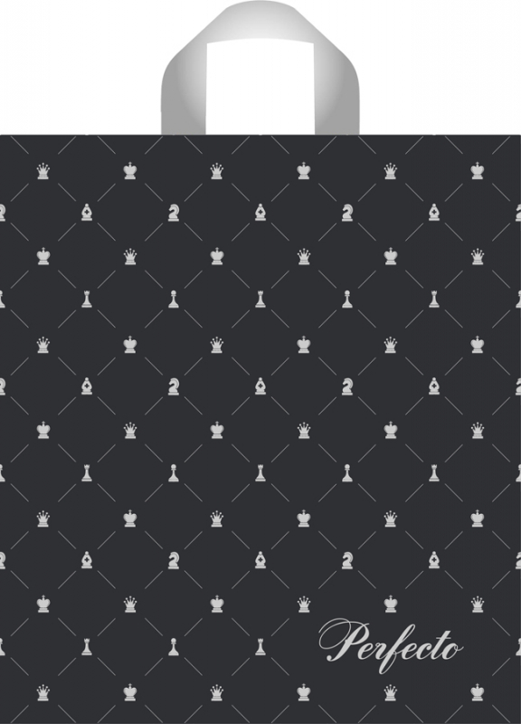 Пакет (петлевая руч.) 350*310мм. Перфекто Шахматы 129844 Т-П