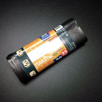 Мешки д/мусора  30л. (25шт.) 50*60см. OPTILINE черн. ПНД 23-0273 (ОК)
