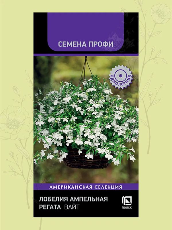 Лобелия ампельная РЕГАТА ВАЙТ  10шт. (Поиск)
