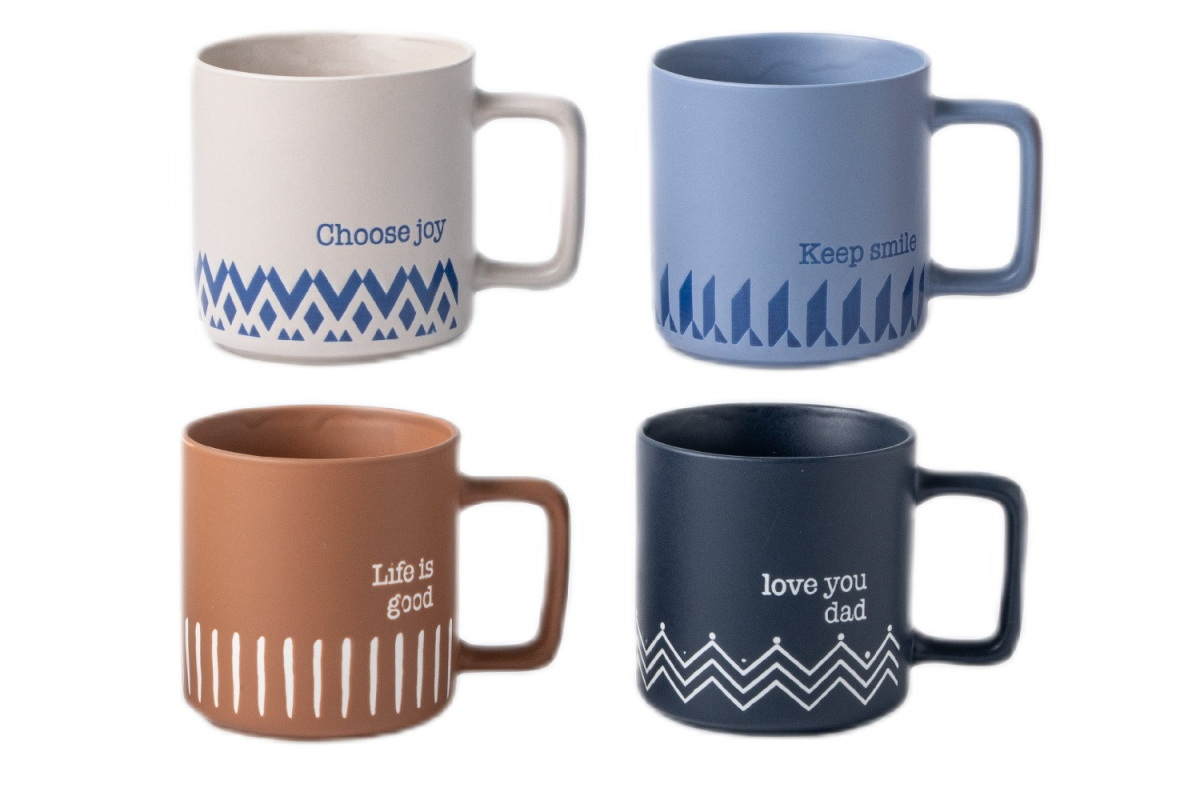 Набор кружек JEWEL ПС0046-22 "Этюд" 4шт.*350мл. (подар.уп.)