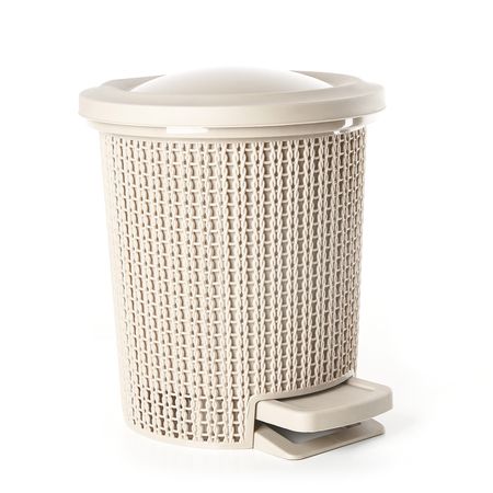 Ведро  6л. AJUR с педалью ПЦ4064 (Айвори)