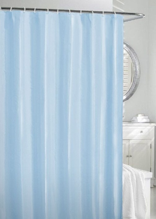 Занавес д/ван.комн. 180*180см. 005747 (голубой) п/э Скр