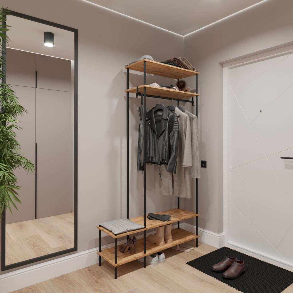 Прихожая 44 "НеШкаф" 1145 х 365 х 2065 ПРНШ44 Ч (Черный)