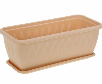 Ящик балконный АЛИЦИЯ  40см. с подд. КН3214БГ (Белая глина)