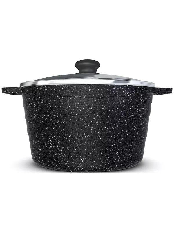 Кастрюля С-П 3,0л. "Neva Granite" NG6630 а/пр. стекл. кр.