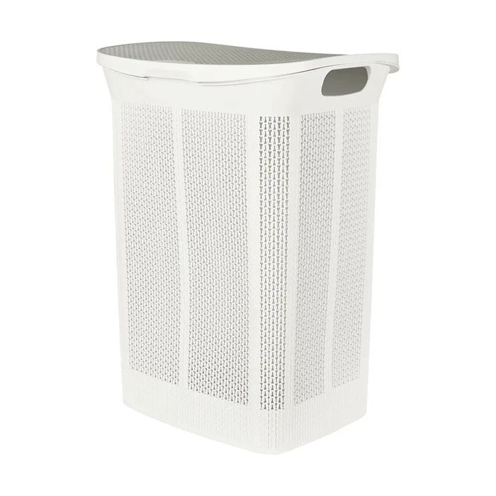 Корзина д/белья 50л. KEEPLEX  AJUR ПЦ4101БО 43*34*59см. (белое облако)