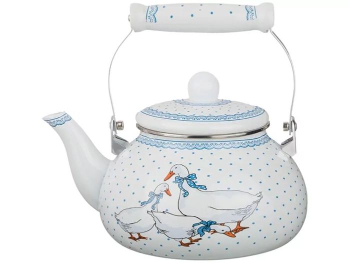 Чайник эмал. 934-343 2,5л. "Гуси" ВД