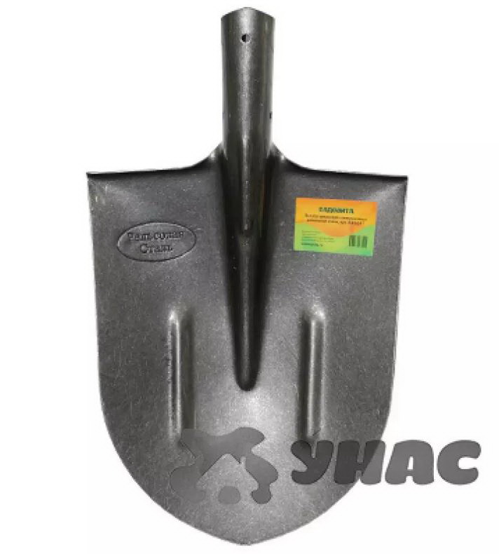 Лопата штыковая NA1697/ТК003 остроконечная американка, рельсовая сталь с ребрами жесткости САДОВИТА/
