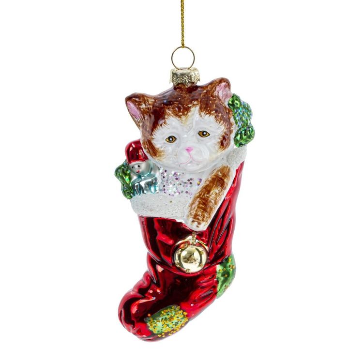 Подвесн.украш. "Котенок" 812288 (7*5,5*12,5см.) (стекло) Р