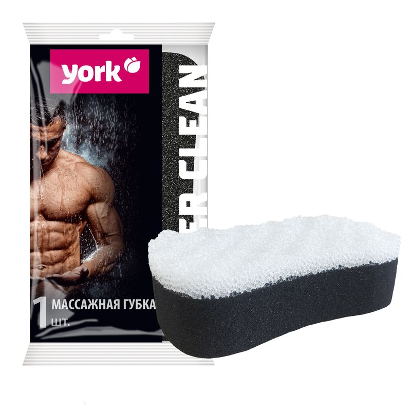 Губка д/душа массажная BLACK & WHITE 1108 YORK