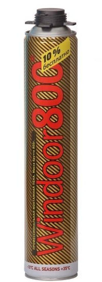 Пена монтаж. "WINDOOR 800" ПРОФИ 0,8кг. 1,0л. всесезон.