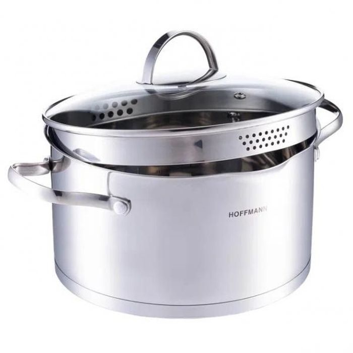 Кастрюля HM 5622 4,7л. (нерж. ст/крышка, со сливом) ХМ