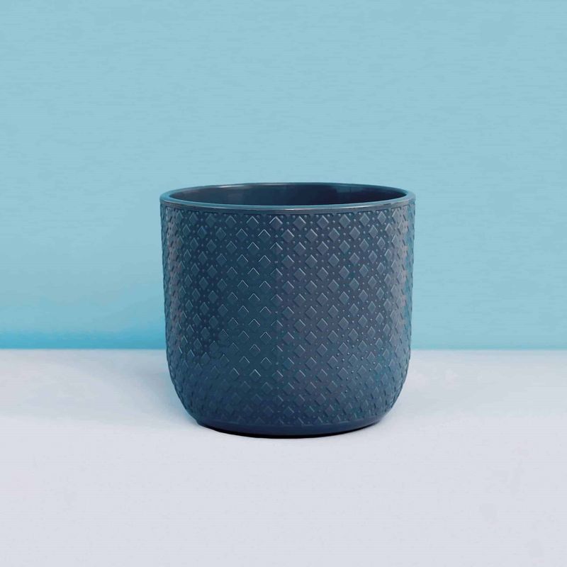 Горшок д/цв. КЛЕВЕР 3,2л. со вставкой 1744 (антрацит) ДП