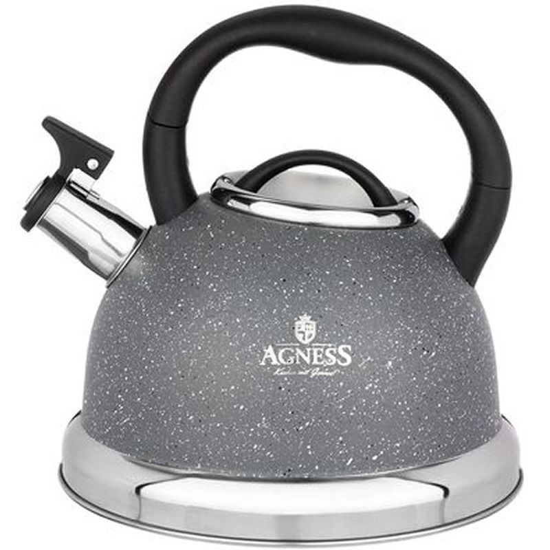 Чайник нерж. 937-031 3,0л. со свист. (скл. ручка) ВД