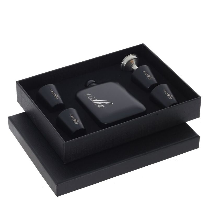 Подарочный набор 817085 (6пр: фляжка 180мл, 4 стопки ,воронка) (Р)