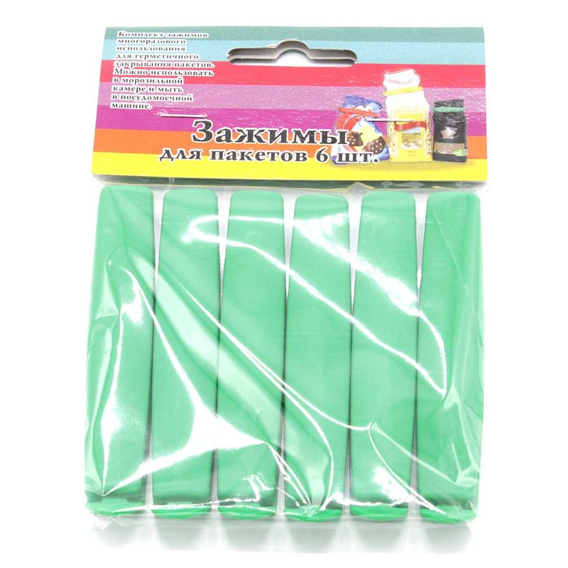 Зажим д/пакетов 9см. (6шт.) RE-269 ХТ