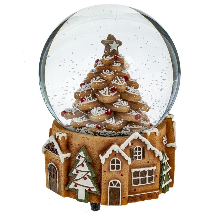 Фигурка "Пряничная елка" 794274 в стекл. шаре муз, (10*10*13,5см.) Р