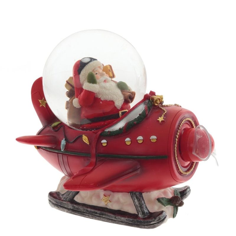 Фигурка "Дед Мороз" 812409 в стеклянном шаре,  с подсветкой (15*12*14см.)