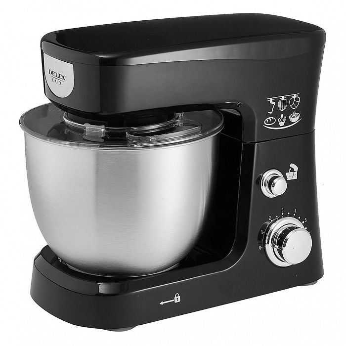 Миксер DELTA DЕ-7900P планетарный стационарн. (1000Вт. 6скор. чаша 3,5л. венчик, нас. д/замеса тест) Миксер DELTA DЕ-7900P планетарный стационарн. (1000Вт. 6скор. чаша 3,5л. венчик, нас. д/замеса тест)