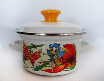 Кастрюля эмал.  1,0л. 42304-072/6 Керчь