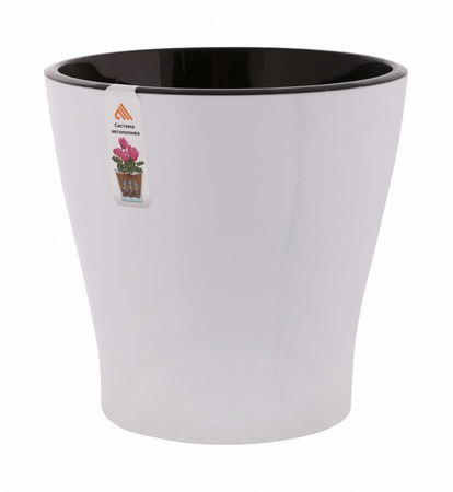 Горшок д/цв. "Лея"  5,0л. двойной (с автополивом) М7930 (белый)