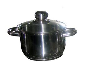 Кастрюля нерж.  1,75л. ТРС-3 1с803/3с86 с объмн.руч. стекл.крышка  Аша